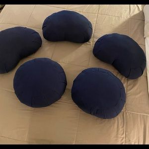 Cotton batting filled Meditation Cushions - Crescent Moon or Full Round